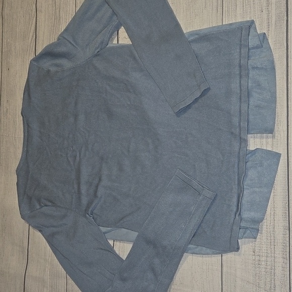 INC International Concepts Faux Suede Open Front Cardigan Light Blue Size M - Picture 2 of 8